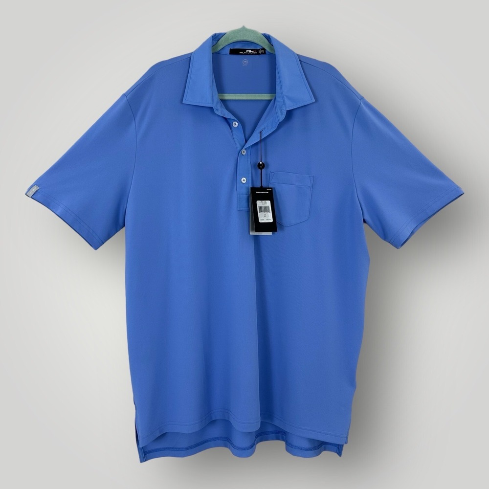 NEW $89 RALPH LAUREN RLX The‎ Biltmore Blue Polo Shirt Size XL Short Sleeves NWT